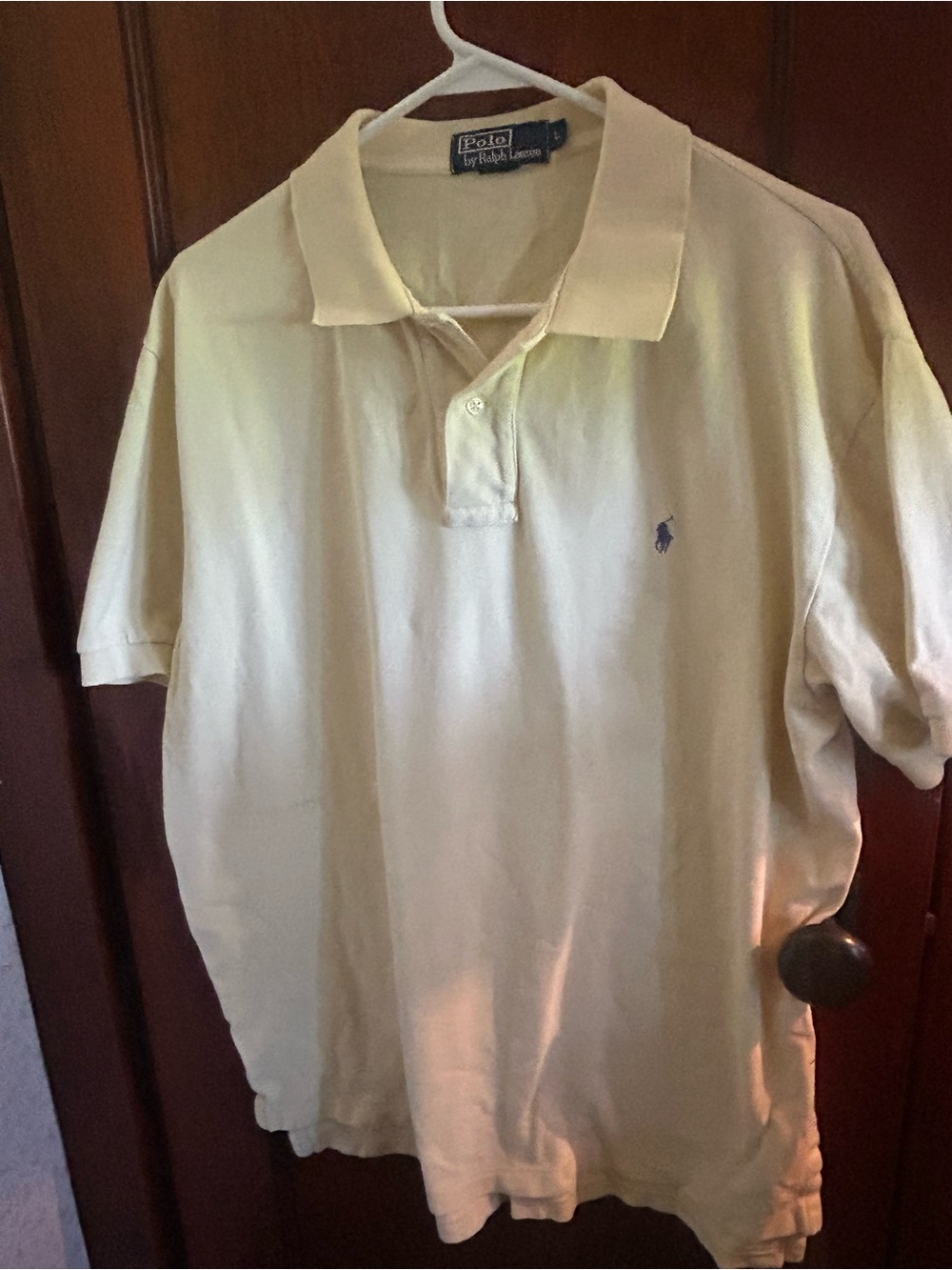 Ralph Lauren Pale Yellow Short-Sleeve Polo with Blue Pony